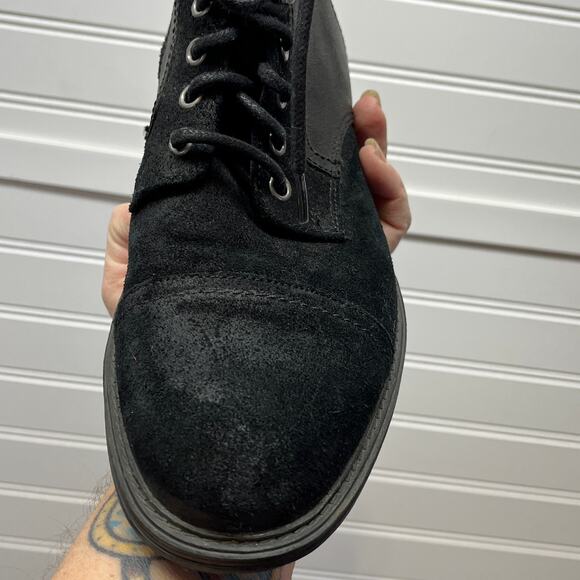 The Rail Norwood Cap Toe Suede & Leather Side Zip & Front Lace Up Boots Size 41 - Picture 6 of 12